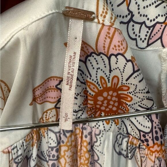 Free People Run Free Blouse Multi floral S - Picture 5 of 5
